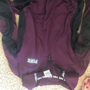 Pink athletic long sleeved running top